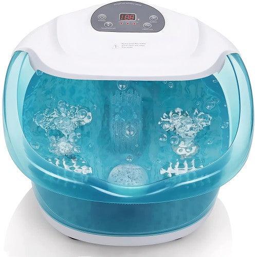 MaxKare Foot Spa Bath Massager with Heat, Bubbles; Vibration, 4 Massage Rollers (Green) - Toytexx MaxKare Foot Spa Bath Massager with Heat, Bubbles; Vibration, 4 Massage Rollers (Green) - Toytexx